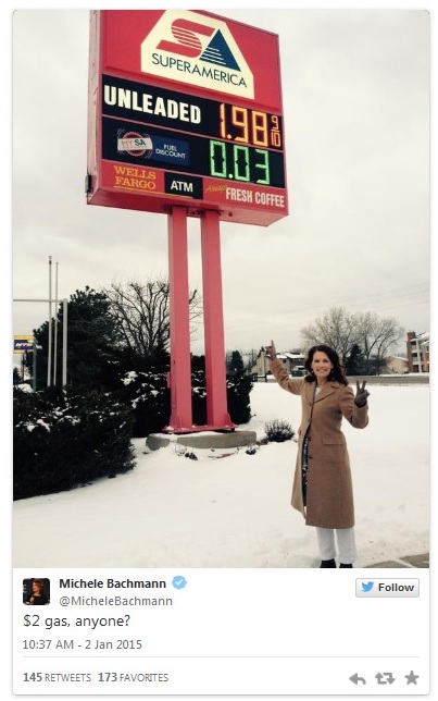 Michele Bachmann gives us gas
