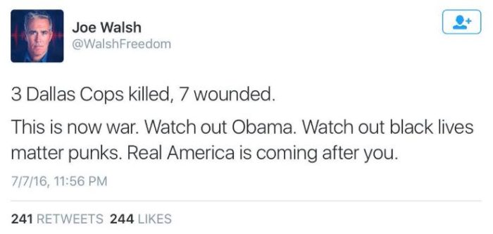 Joe Walsh tweet